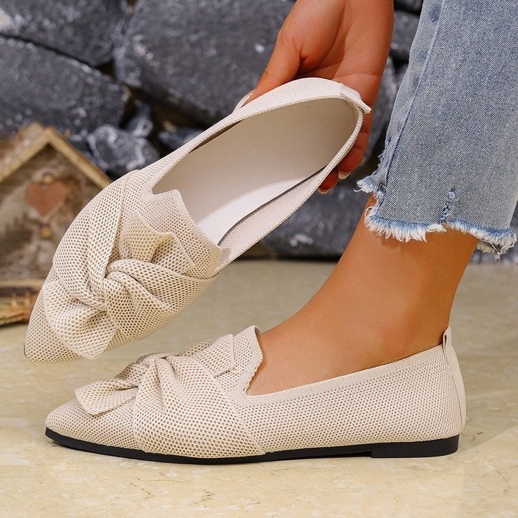 Damen Ballerinas mit großem Schleifendetail EB 1780917992