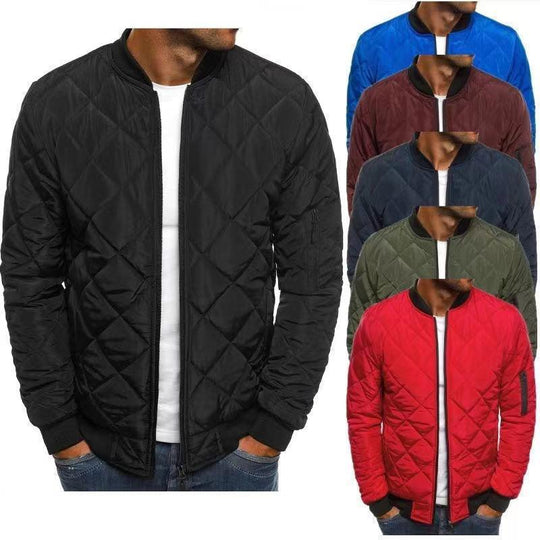 Herren Steppjacke mit elastischen Rippbündchen und praktischen Reißverschlusstaschen EB