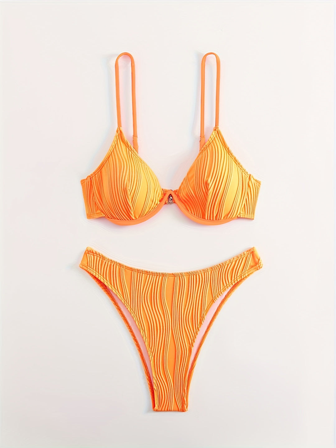 Damen Bikiniset mit elegantem Faltenmuster EB