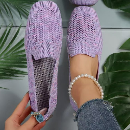 Damen Atmungsaktive Slip-On Ballerinas mit feinem Netzdesign EB