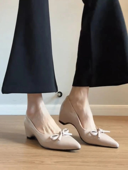 Damen elegante Slingback-Pumps mit feinem Riemchen und komfortablem Blockabsatz EB