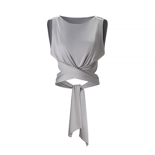 Damen elegantes Wickeloberteil und maxilanger Rock mit Paillettenbund EB