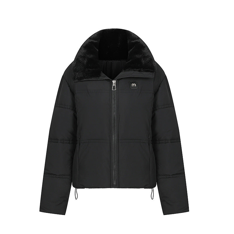 Damen Stylische gefütterte Winterjacke mit abnehmbarem Kragen EB