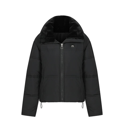 Damen Stylische gefütterte Winterjacke mit abnehmbarem Kragen EB