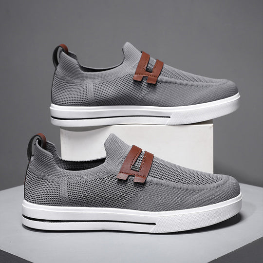 Damen Bequeme Slip-On Sneakers mit atmungsaktivem Mesh-Obermaterial und rutschfester Sohle EB