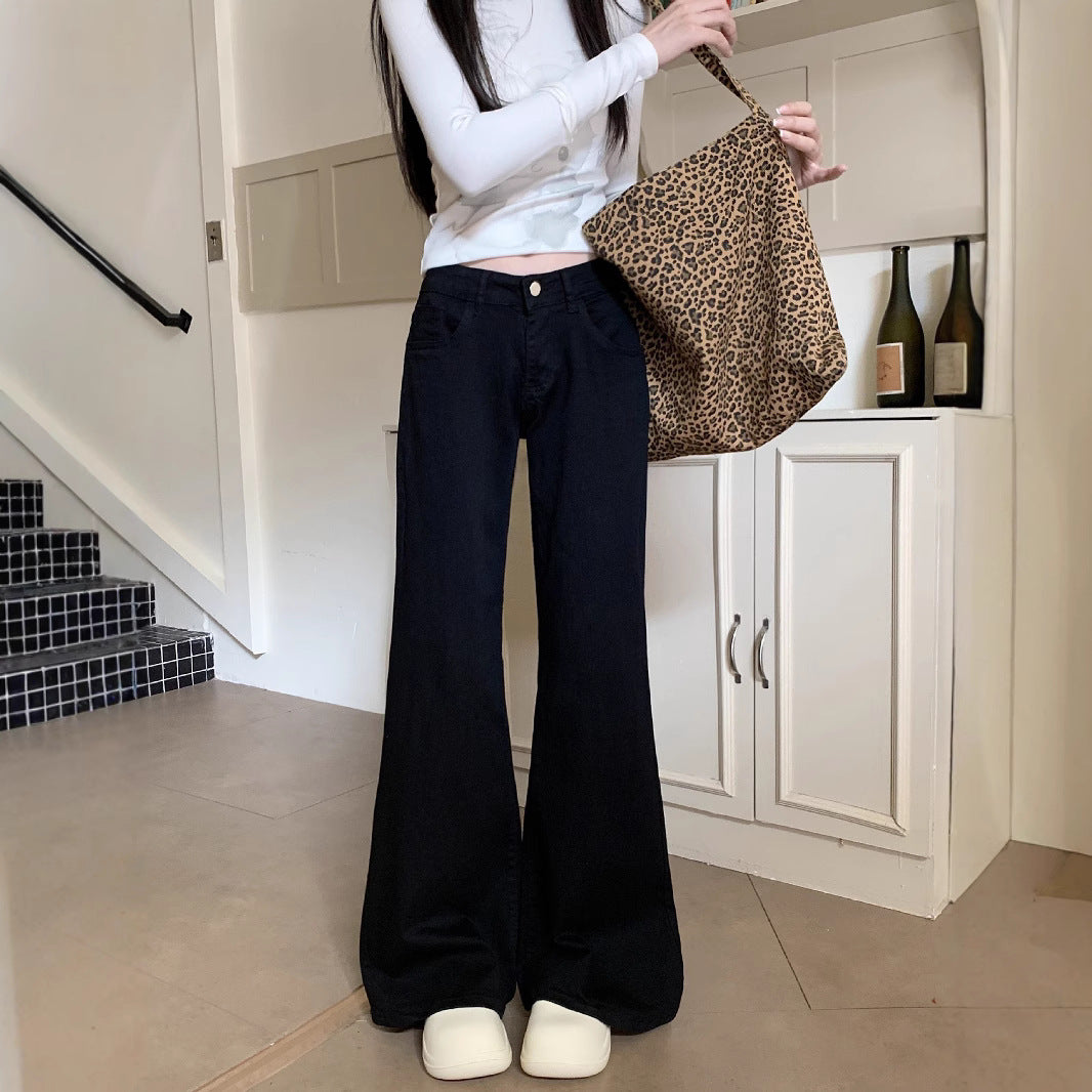 Damen Weite Flared Jeans mit hohem Bund und modernem Schnitt EB