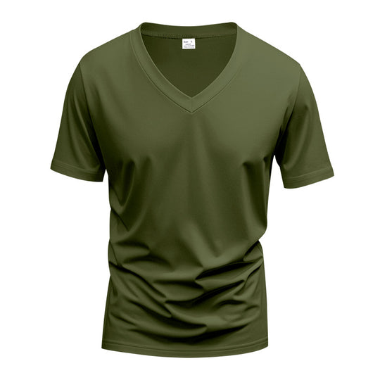 Herren nan V-Ausschnitt Funktionsshirt aus leichtem Interlock mit figurnahem Schnitt EB