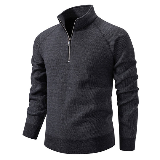 Herren Pulli mit modernem Reißverschluss und Raglanärmeln EB