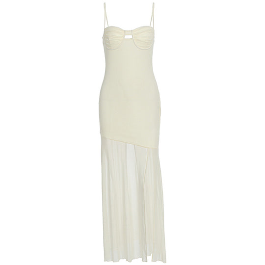 Damen Maxikleid mit elegantem Cut-Out und fließendem Design EB