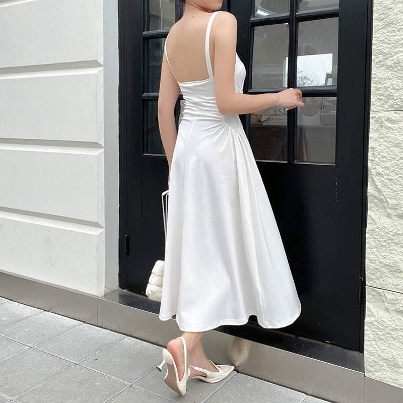 Damen Elegant geschnittenes Maxikleid mit raffinierten Rüschendetails EB