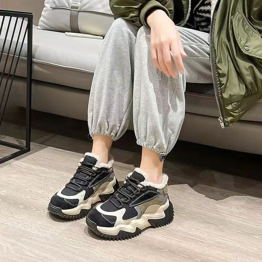 Damen Sportliche Winter Sneaker mit kuscheligem Innenfutter und stabiler Laufsohle EB