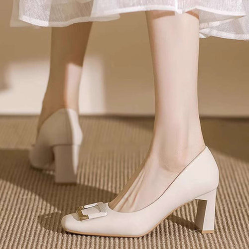 Damen Elegante und komfortable Pumps mit modischer Schnallenverzierung EB