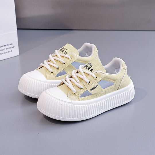 Damen modische Sneakers mit hochgezogener Sohle und atmungsaktiver Struktur EB