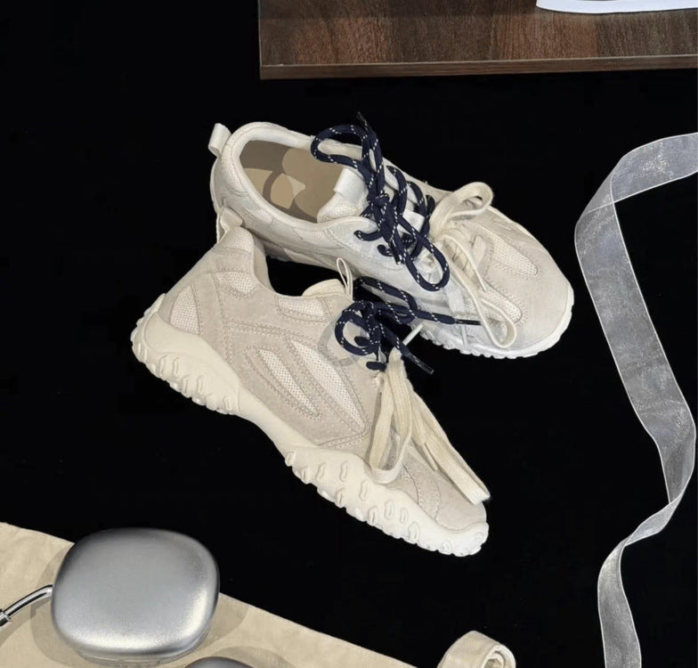 Damen sportliche Sneaker mit atmungsaktivem Mesh-Obermaterial und stabiler Laufsohle EB