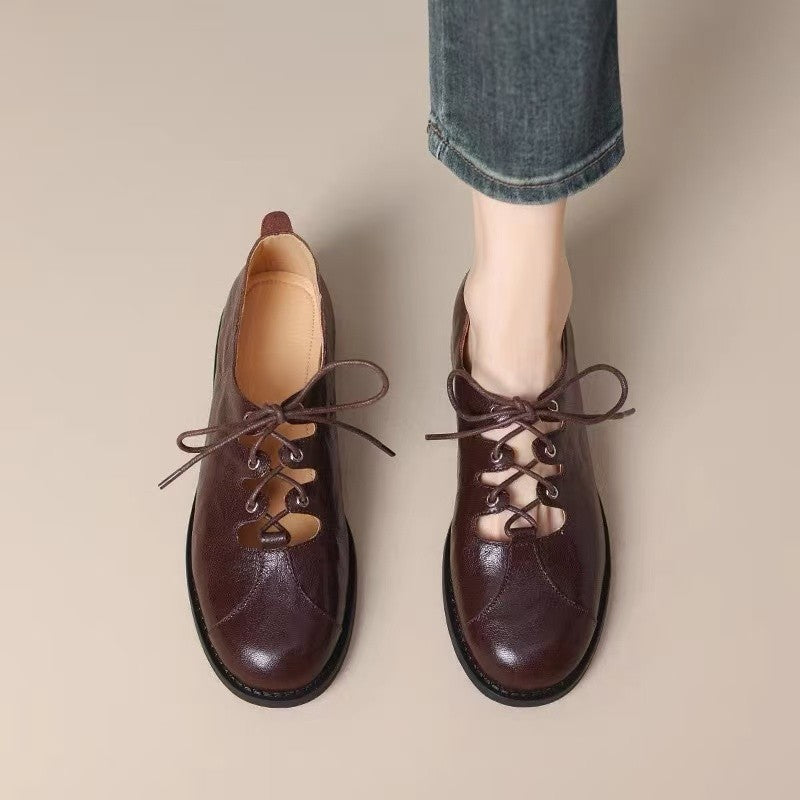 Damen Schnürschuhe mit durchbrochenem Design und weichem Obermaterial EB