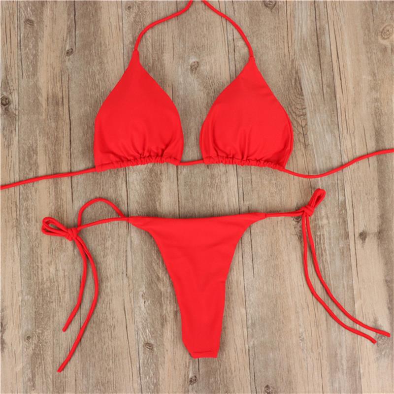 Damen Bikini-Set mit verstellbaren Trägern und minimalistischem Design EB