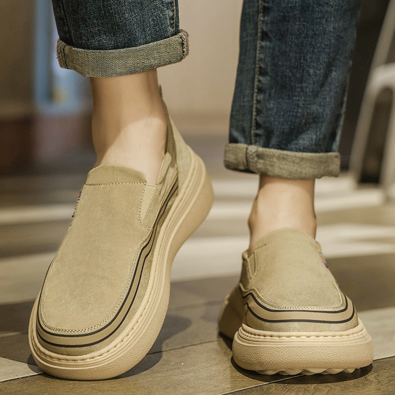 Damen Bequeme Slip-On Schuhe mit elastischen Einsätzen EB