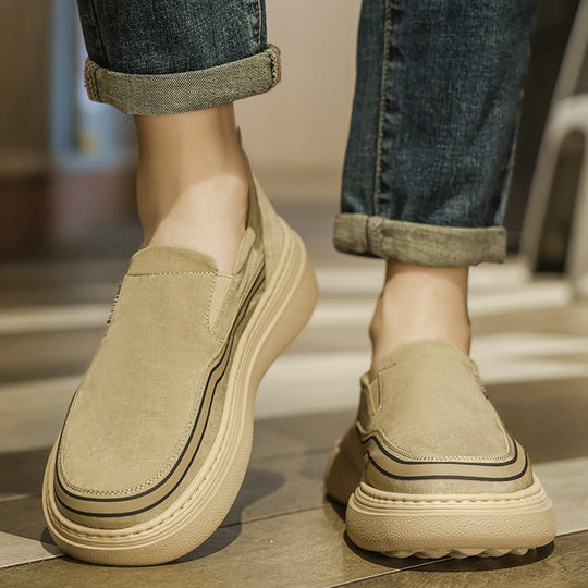 Damen Bequeme Slip-On Schuhe mit elastischen Einsätzen EB