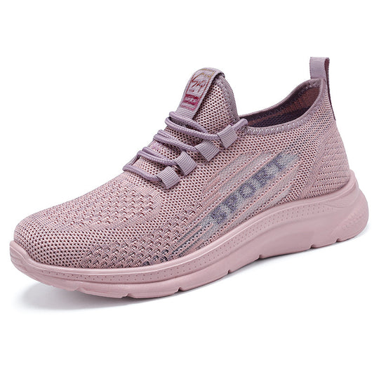 Damen Sportliche Sneakers mit atmungsaktivem Obermaterial und rutschfester Sohle EB