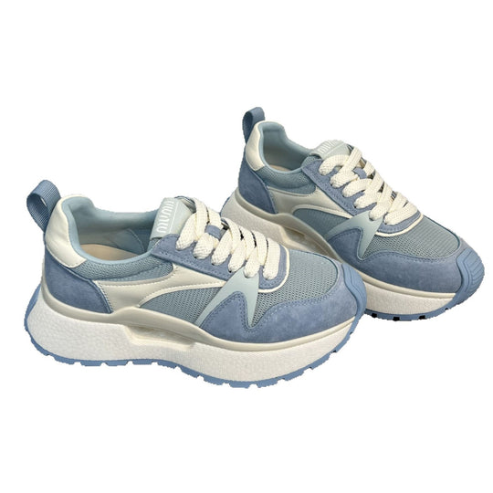 Damen moderne Chunky Sneakers mit elastischem Obermaterial und rutschfester Sohle EB