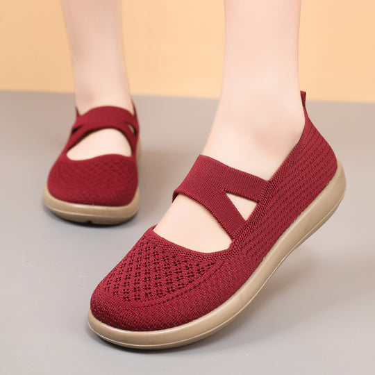 Damen Bequeme Slip-On City-Sneaker mit atmungsaktivem Obermaterial EB