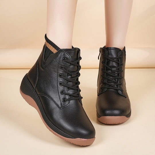 Damen Hohe Schnürstiefel mit flexiblem Tragekomfort und stylischem Design EB