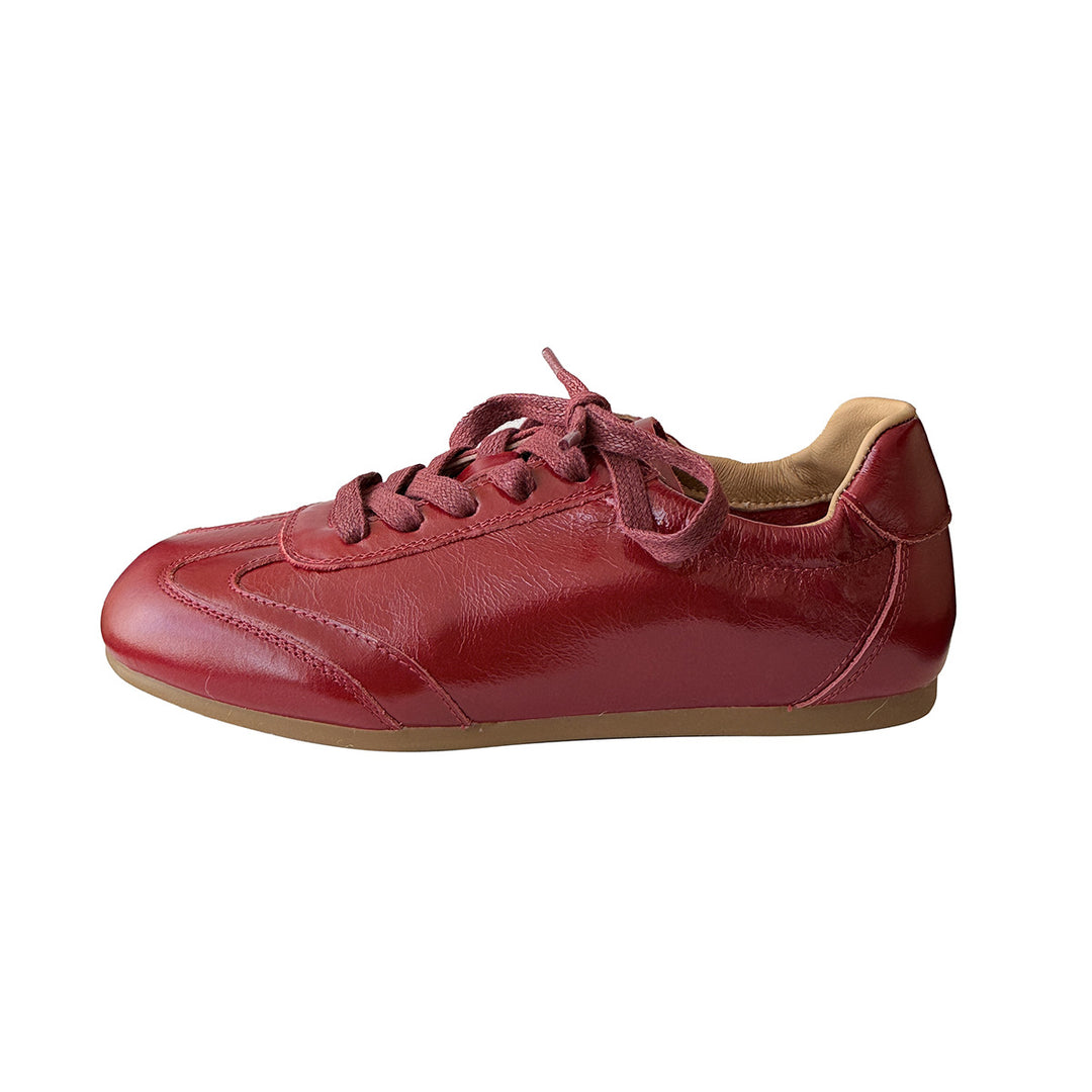 Damen Sneakers im hochwertigen Leder-Look mit eleganten Schnürdetails EB