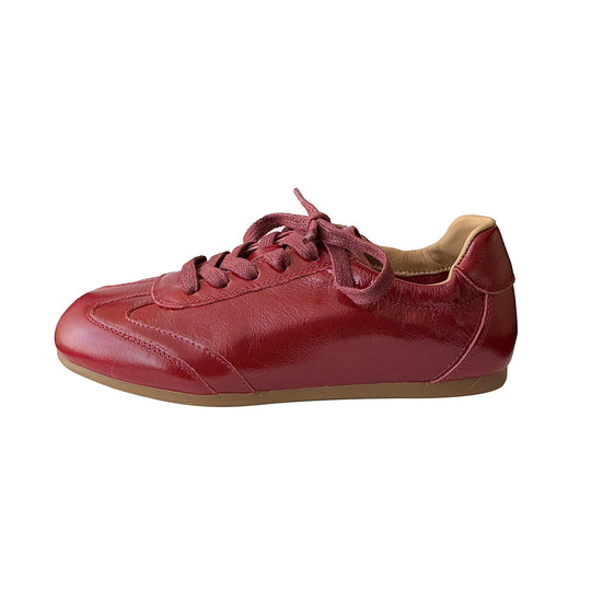 Damen Sneakers im hochwertigen Leder-Look mit eleganten Schnürdetails EB