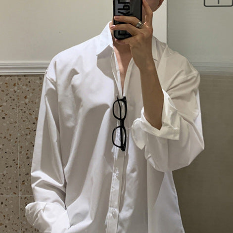 Herren Oversize-Hemd aus atmungsaktiver Baumwolle mit lässigem Schnitt EB