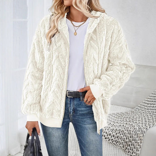 Damen Fleece-Jacke mit Struktur EB