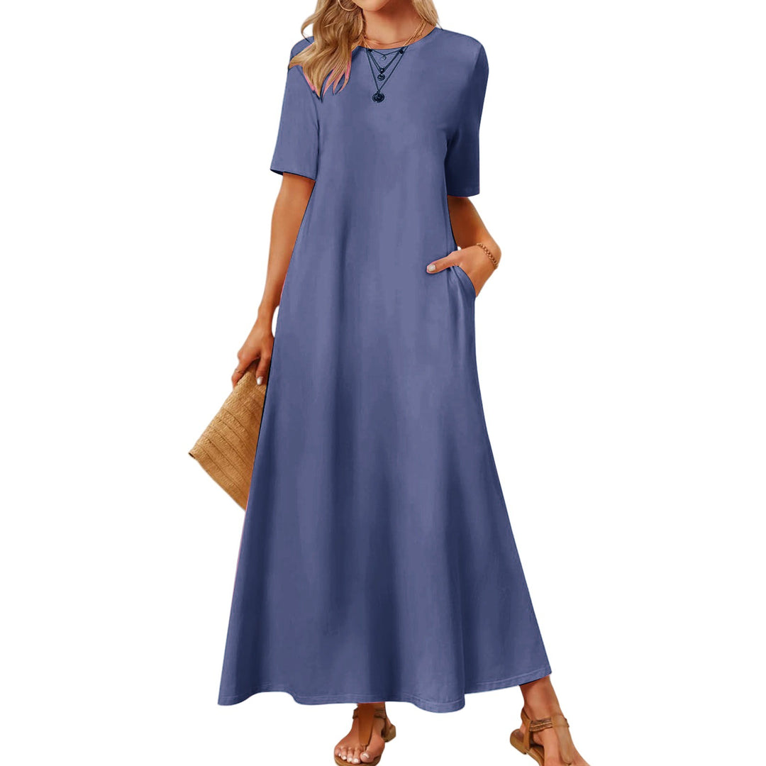 Damen Maxikleid mit lässigem Schnitt und praktischen Taschen EB
