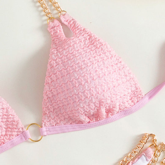 Damen Triangel-Bikini mit eleganten Kettenakzenten EB