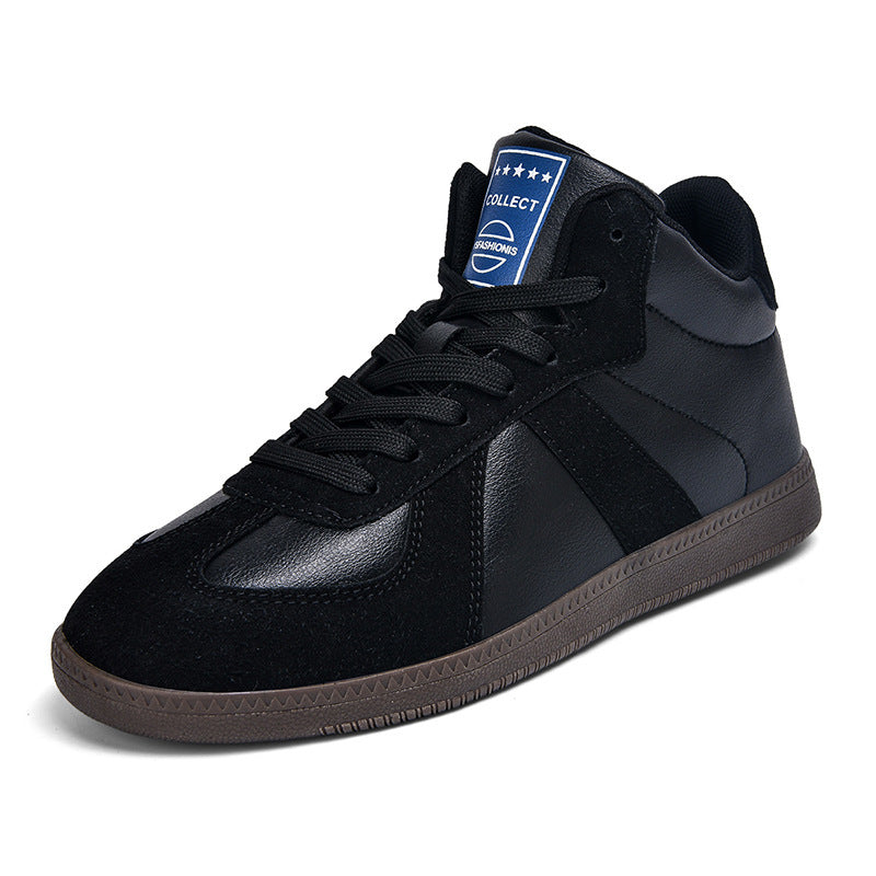 Unisex nan urbaner Tennis-Sneaker mit Veloursleder-Overlays gepolstertem Fersenkragen und vulkanisierter Gummisohle EB