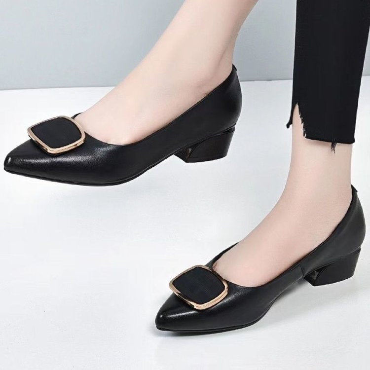 Damen klassische Pumps mit modischer Verzierungsbeschläge EB