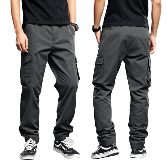 Herren Cargo-Hose mit vielseitigen Taschen und elastischem Bund EB