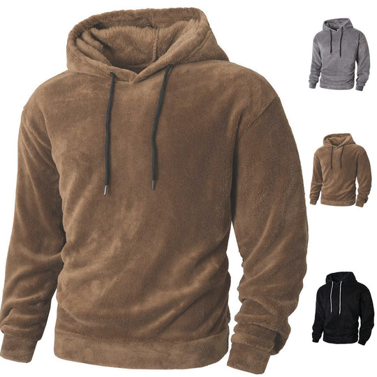 Herren Kuscheliger Fleece-Hoodie mit Kordelzug EB