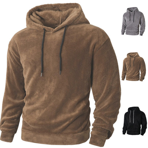 Herren Kuscheliger Fleece-Hoodie mit Kordelzug EB