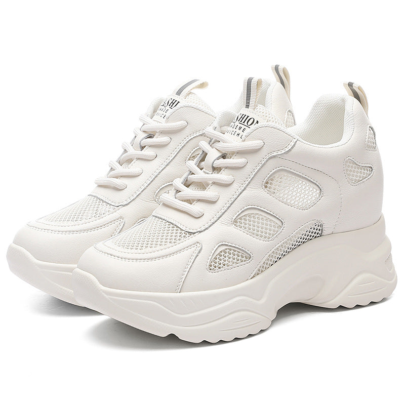 Damen Bequeme Lauf-Sneaker mit atmungsaktivem Mesh-Obermaterial und stoßdämpfender Sohle EB