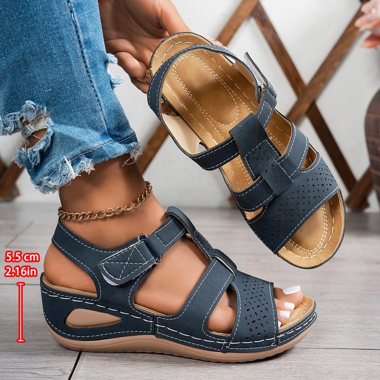 Damen Komfortable Riemensandalen mit anatomischem Fußbett EB
