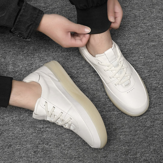 Damen Modische Sneakers aus hochwertigem Leder mit dämpfender Sohle EB