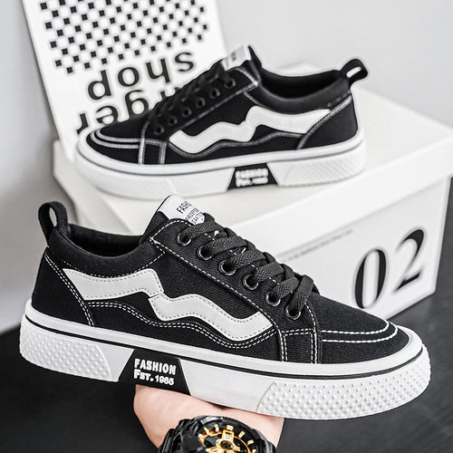 Damen lässige und strapazierfähige Sneakers mit modischen Kontrastelementen EB