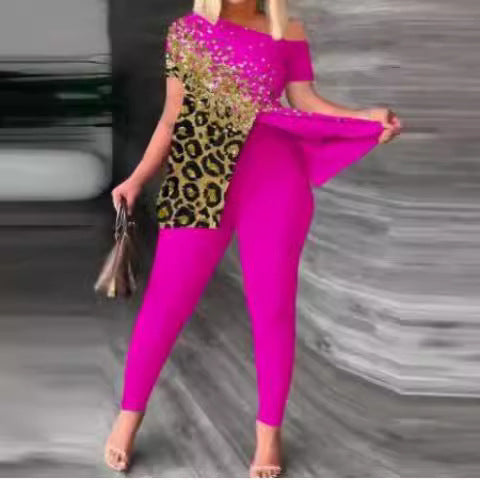 Damen Figurbetonter Jumpsuit mit Off-Shoulder Design und Glamourösen Akzenten EB