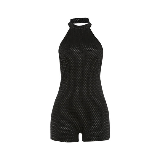Damen Sportlicher Einteiler mit Hochkragen und atmungsaktivem Mesh EB