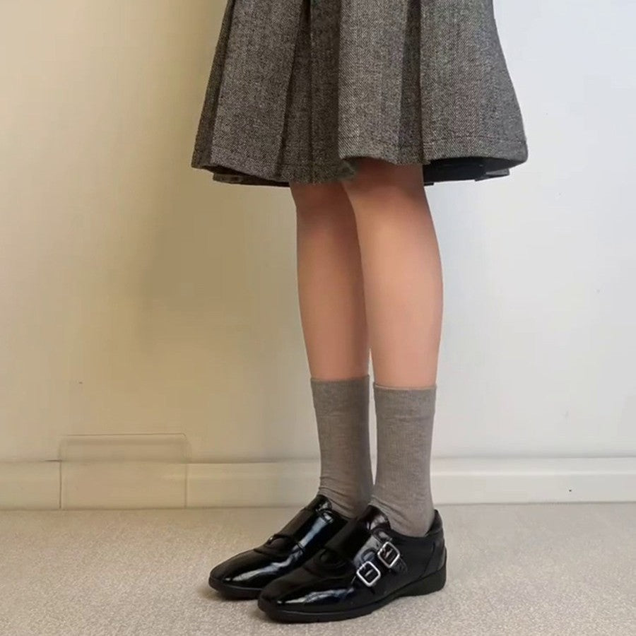 Damen elegante Schnürschuhe mit doppeltem Riemenverschluss EB