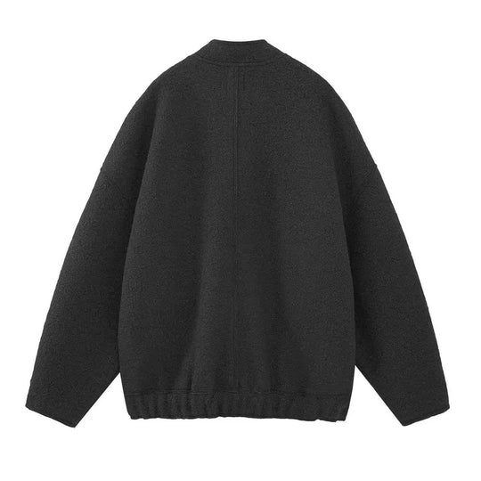 Damen gemütliche und stylische Fleecejacke mit großen aufgesetzten Taschen EB