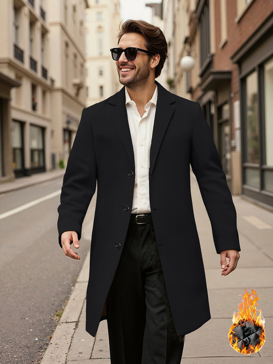 Herren eleganter doppelreihiger Mantel EB