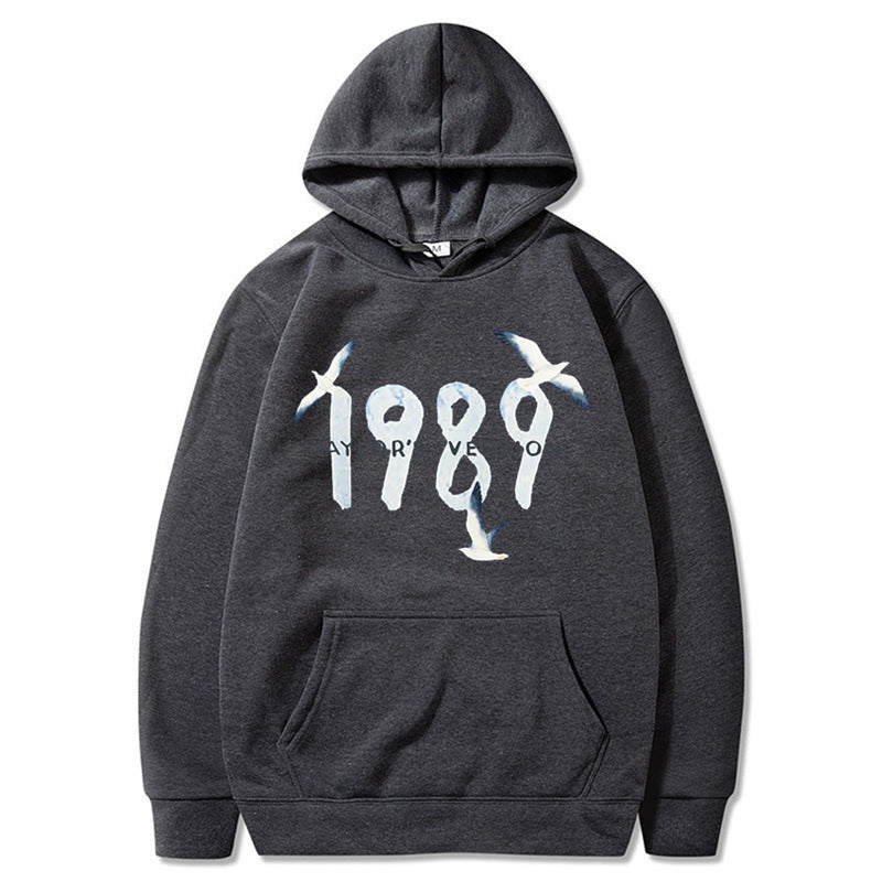 Damen Kapuzenpullover mit kreativem Vogelmotiv und hochwertiger Baumwolle EB