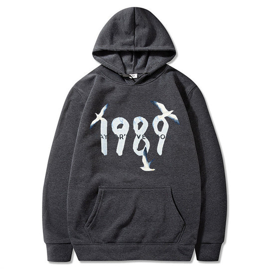 Damen Kapuzenpullover mit kreativem Vogelmotiv und hochwertiger Baumwolle EB