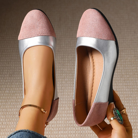 Damen Wedge-Schuhe mit elegantem Samt-Obermaterial und anatomisch geformtem Fußbett EB