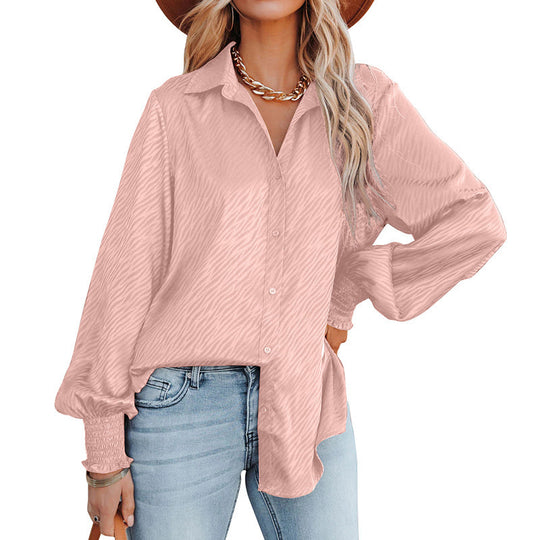 Damen Elegante Bluse mit Raffungen und lässigem Schnitt EB